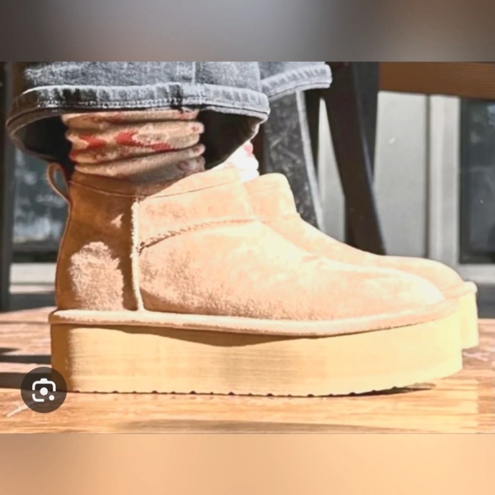 Madden Girl G-Bondi Tan Ankle Platform Boots Size 11 NWOT